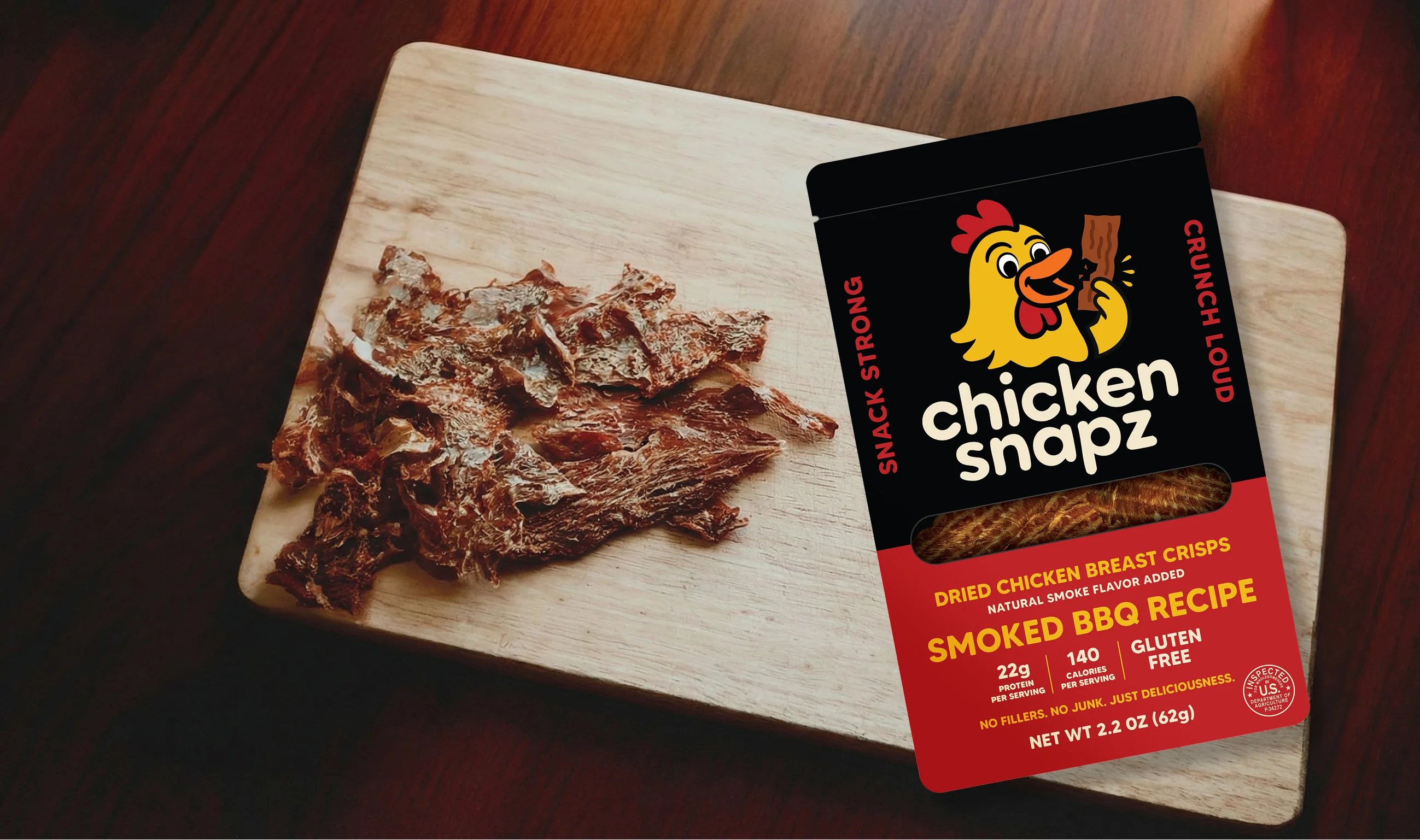 RawRawLand Chicken Snapz product packaging